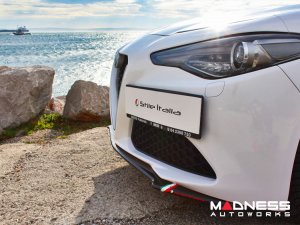 Alfa Romeo Giulia Front Spoiler - Carbon Fiber - Italia Style - Stile Italia - Base Model - V1 - One Piece Design 